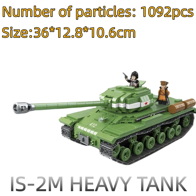 Jigsaw Building Tank Series 100062 Stalin-2M Heavy Tank Educational Jigsaw Assembly