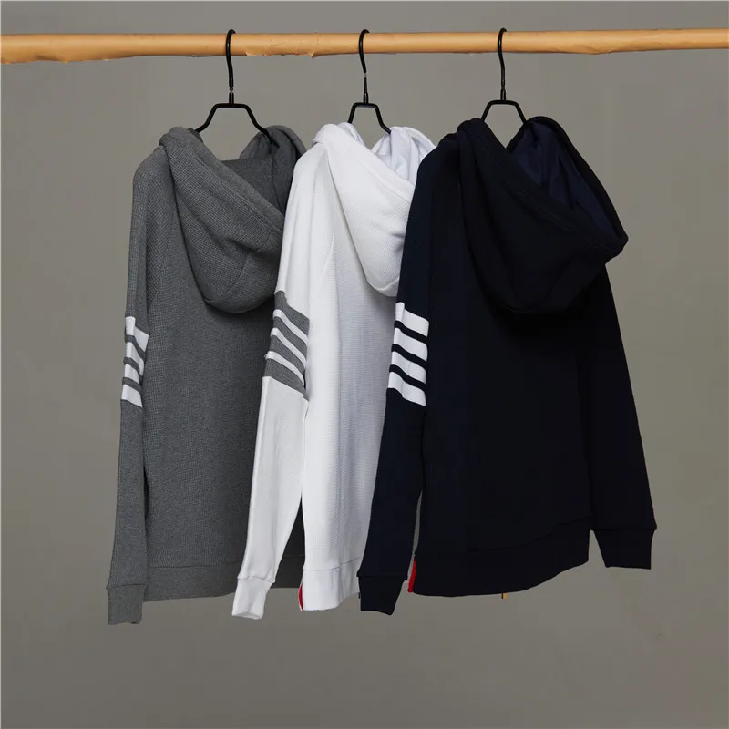 New Wool Hooded Sweatshirts for Man Zipper Cardigan Blouse Jacket Loose Knitted Pockets Casual Coat for Men Outwear Hoodies