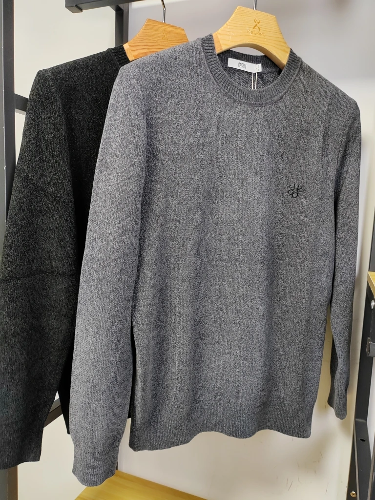 

Men's Knitted round Ne Sweater Faionable Urban Long Sve Overhead Sle Soft Cozy Comfortable Breathable Quali Material