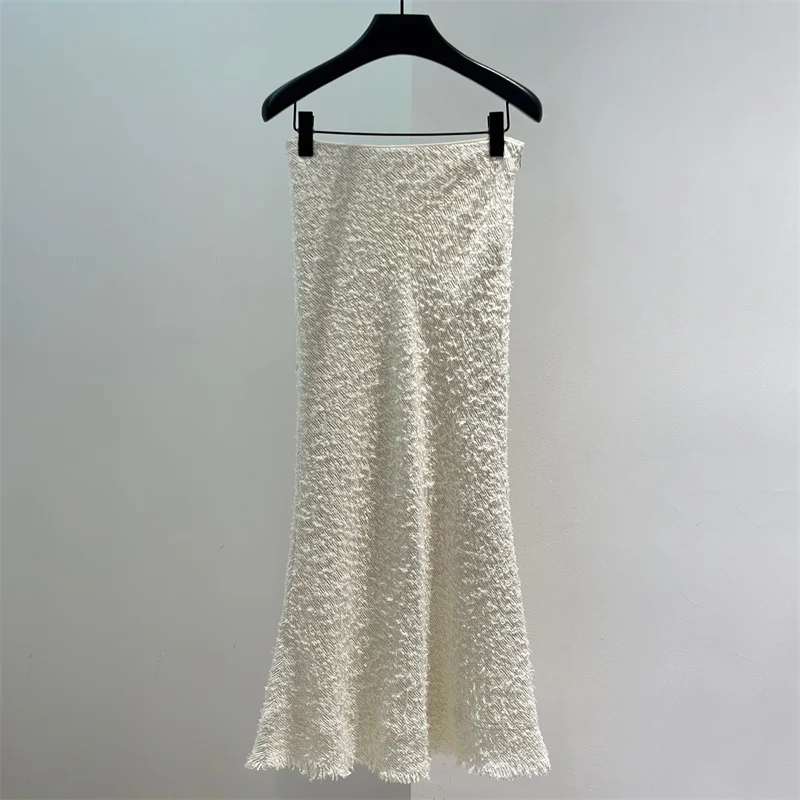 

Women's skirt New high waisted slim pencil skirt for autumn 2025 High quality wool blended fishtail skirt y2k women's half skirt