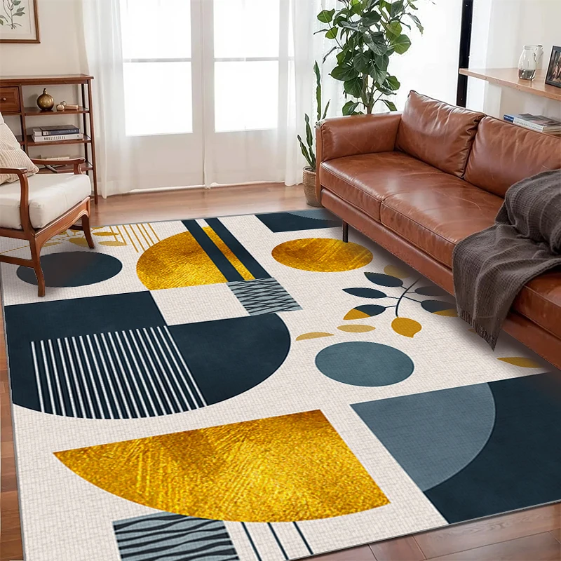 VIKAMA Modern Simple Living Room Non Slip Large Rugs for Living Room Bedroom Sofa Table Bedside Home Decor Mats Doormat
