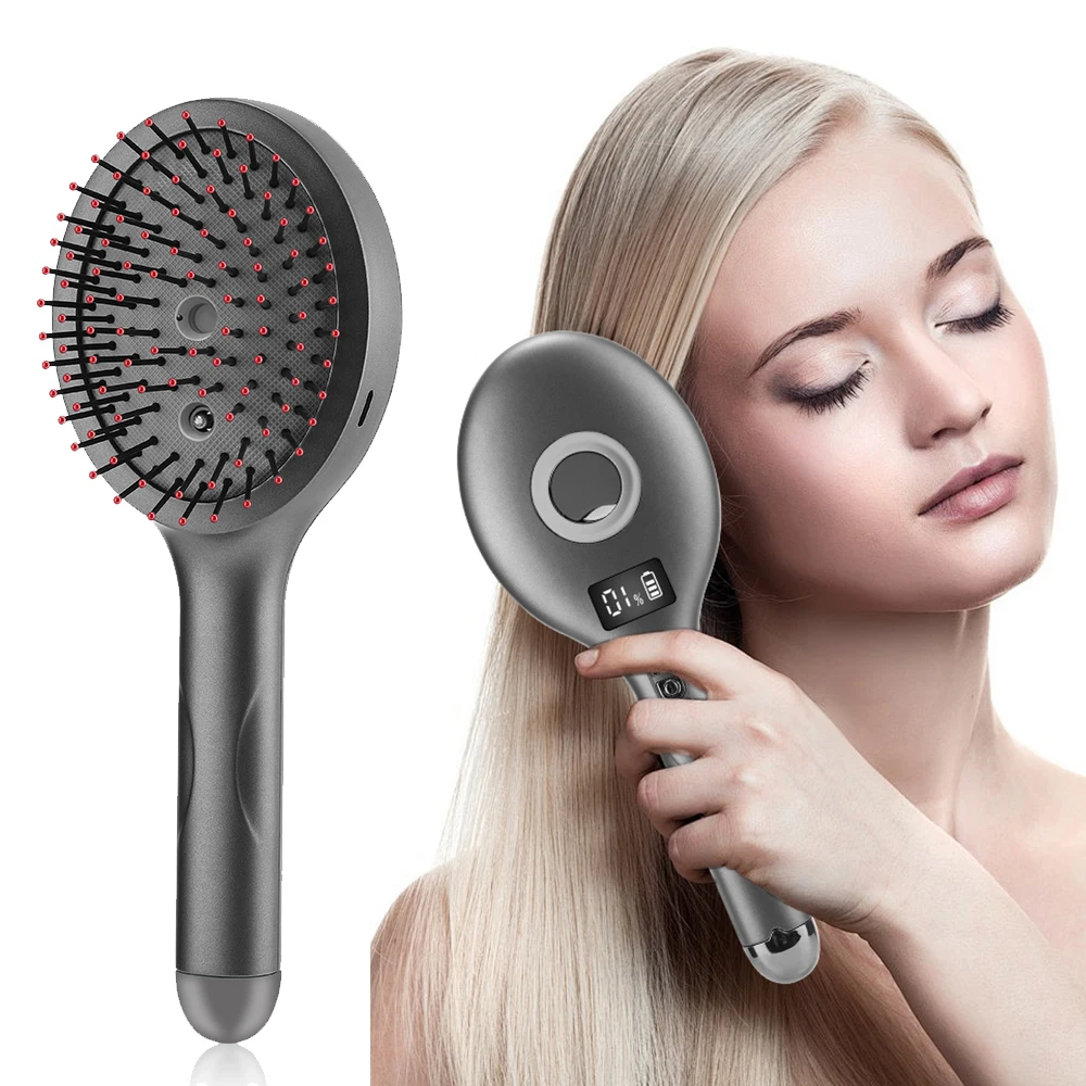 

Electric Massage Spray Comb High Frequency Vibration Head Scalp Massager 630nm Red Light Hair Comb Hair Follicle Massage Brush