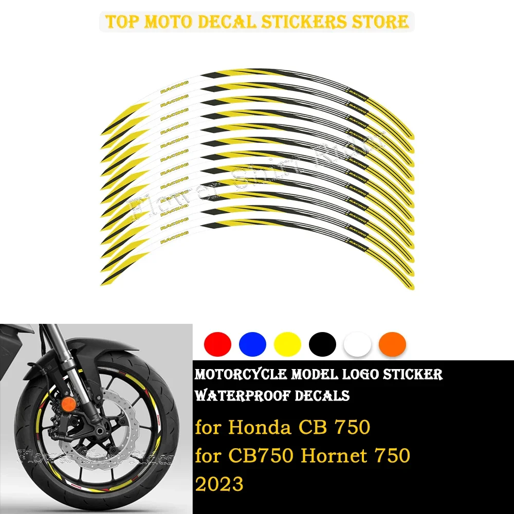 

Motorcycle Wheel Sticker Waterproof Hub Decal Rim Stripe Tape 17 Inches For Honda CB 750 CB750 Hornet 750 2023