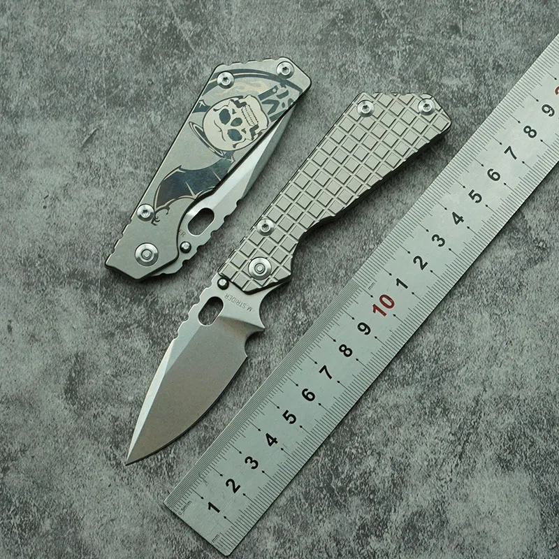 

New PT3 Folding Knife 154CM Blade Titanium Alloy Handle Copper Gasket Outdoor Camping Hunting Kitchen Survival Pocket EDC Tools