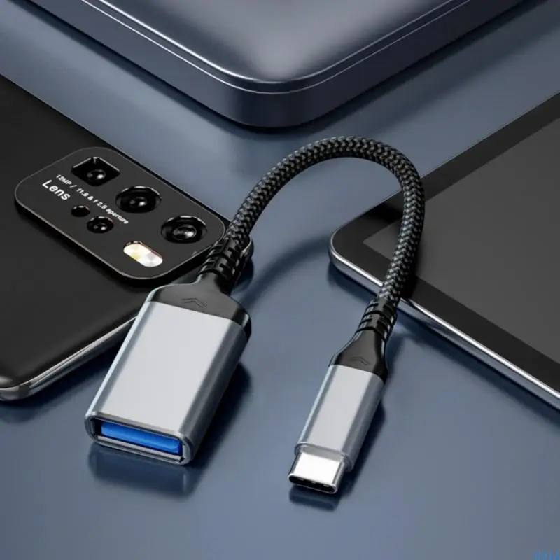R91A Металлический, усиленный USB тип C Самцовый мужчина до USB Женский адаптер быстрая зарядка шнур передачи данных для