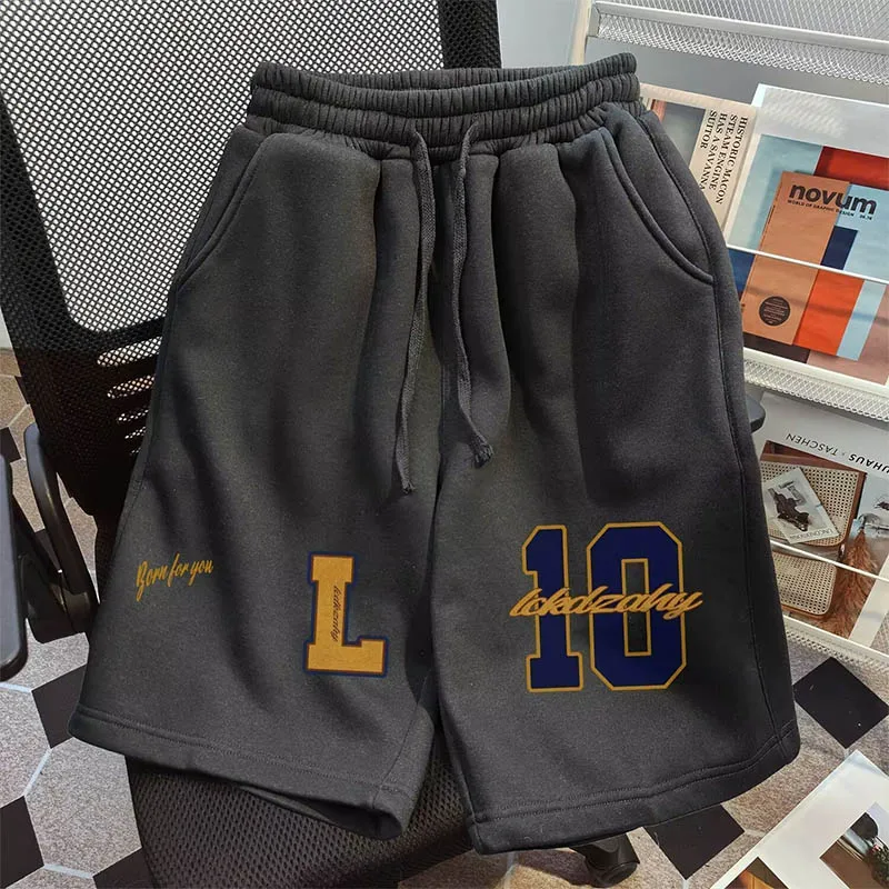 European and American fashion brand street design sense of shorts new hip hop digital sports outdoor couple five quarter pants