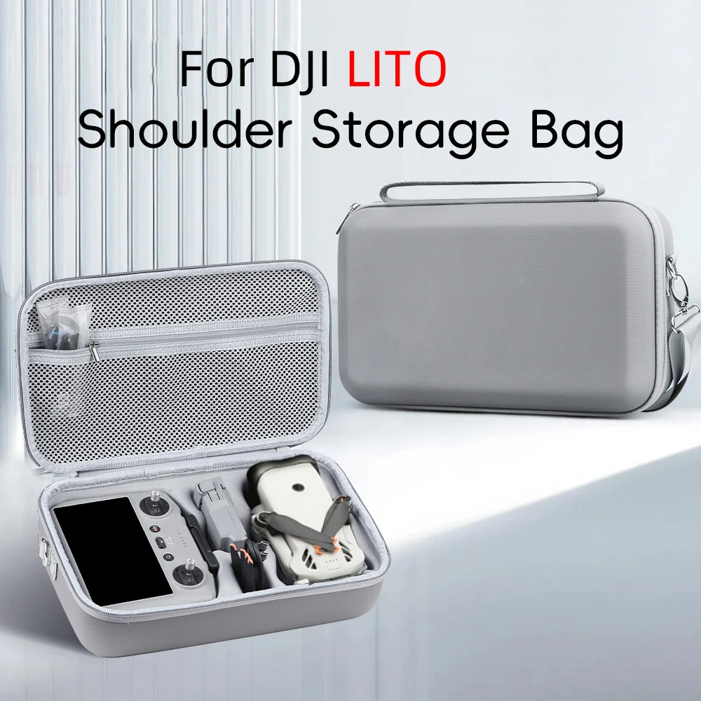 Large Capacity PU Storage Bag for DJI Lito X1 & RC 2 – Protective Carrying Case for Lito1 Drone & Remote Controller