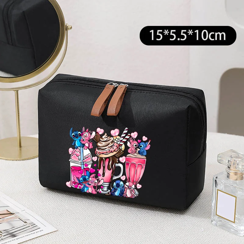 Lilo & Stitch Mickey Mouse The Aristocats Marie Women\'s Cosmetic Bags Cases Ladies Small Storage Bag Female Travel Clutch Bag