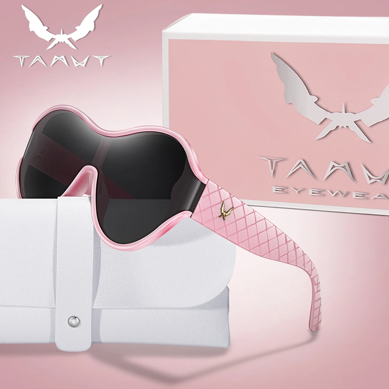 Übergroße Sonnenbrille für Herren und Damen, lässige runde Brille mit UV-Schutz für Outdoor-Radfahren, Wandern, Angeln, Golf, Fahren, mit Box