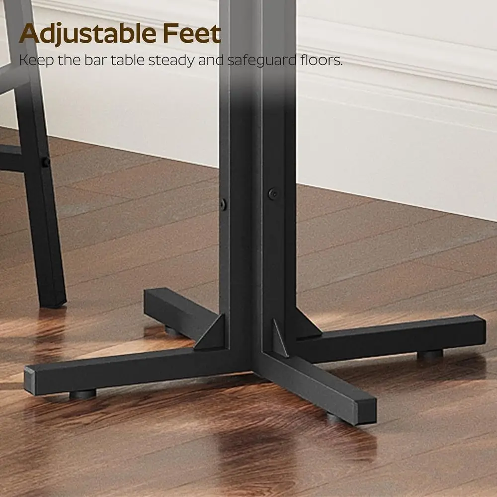 Round Bar Table Set of 4, Counter Height Pub Table, Bar Height Cocktail Table, Versatile Use, for Dining Room, Kitchen, Bar, Pub