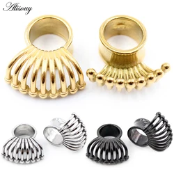 Alisouy 1PC Stainless Steel Casting Solder Flake Ear Flesh Tunnel Plug Expander Stretchers Gauges Earrings Piercing Body Jewelry