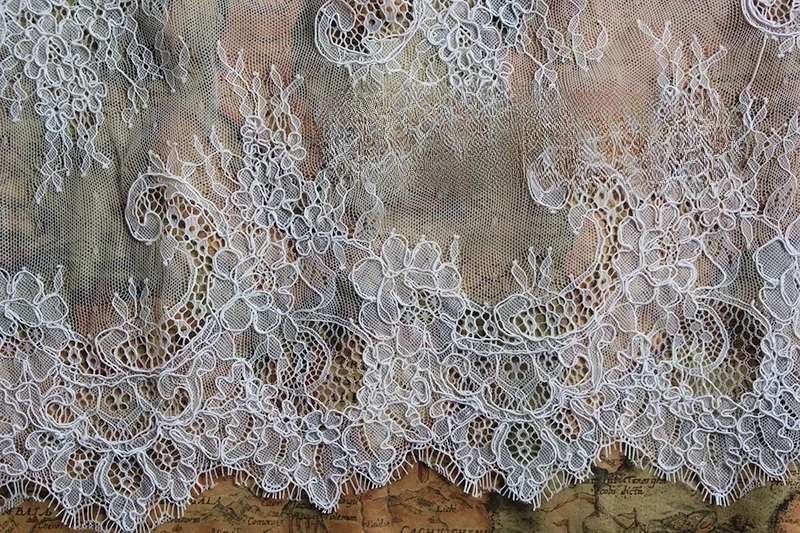 3 ياردة عالية الجودة رمش سيارة العظام الدانتيل، تستخدم لتزيين حواف فساتين الزفاف الكتف والحجاب الملحقات #1