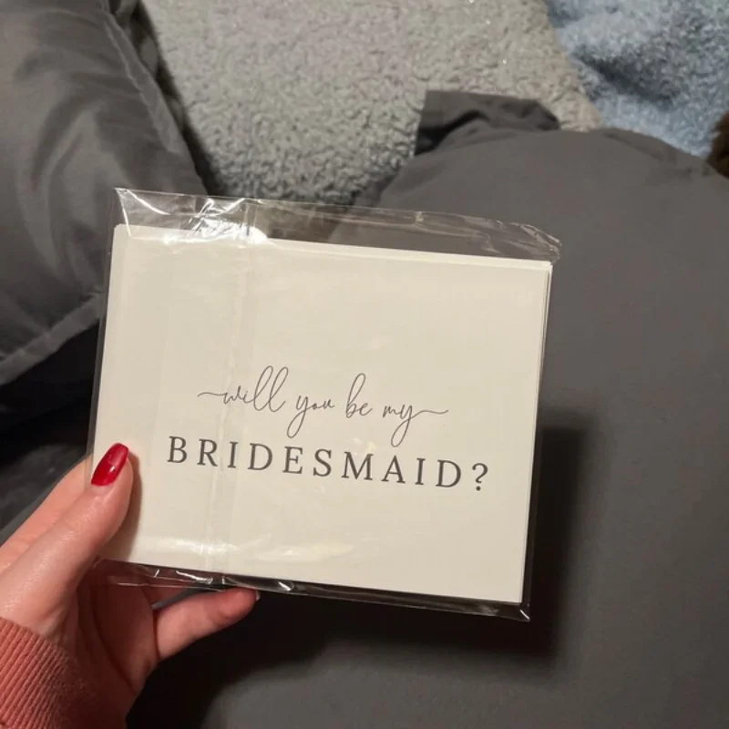 5 Stück „Willst du meine Brautjungfer sein?“-Antragskarte, Brautjungfer-Geschenk, Trauzeugin-Geschenk, Junggesellinnenabschied-Geschenk, Hochzeits-Andenken – Detail 2