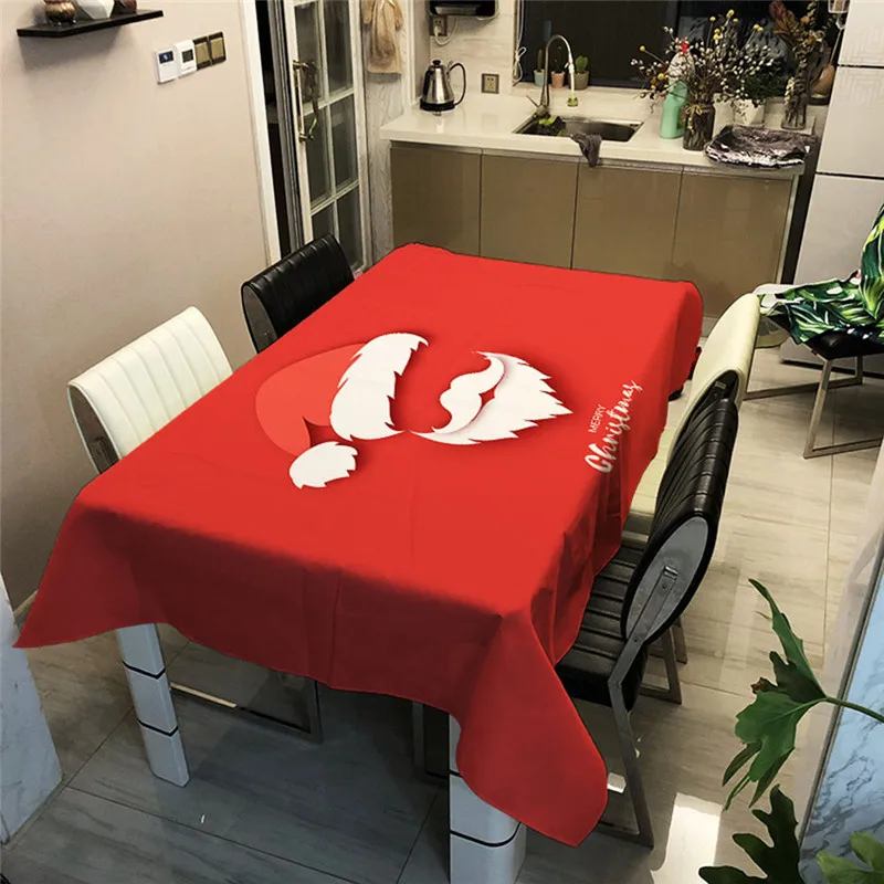 

Christmas Style Tablecloth Santa Claus Table Cloth Wedding Decor Christmas Table Waterproof Tablecloths For Rectangular Tables