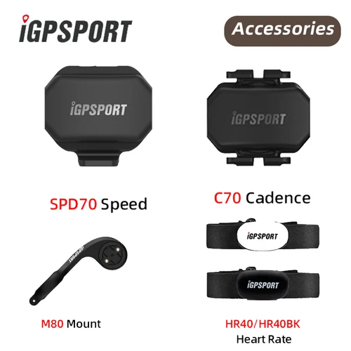 IGPSPORT IGS Sensor de velocidad Sensor de cadencia HR40 Sensor de corazón S80 SPD70 CAD70 soporte de Sensor de ordenador accesorios de bicicleta