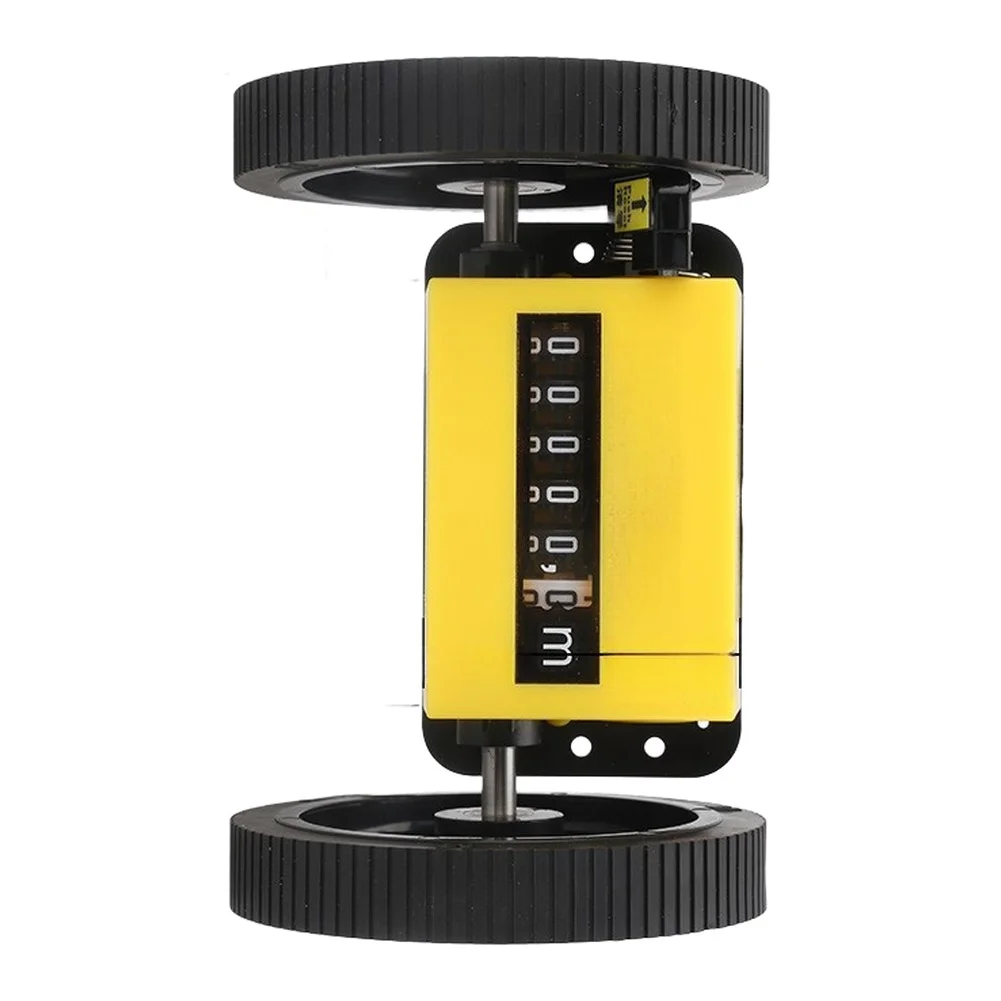 JM316 6 Digit Mechanical Rotary Counter Yellow Roller Type Meter Yardage For Reset Button For Textile Dyeing Leather Industry