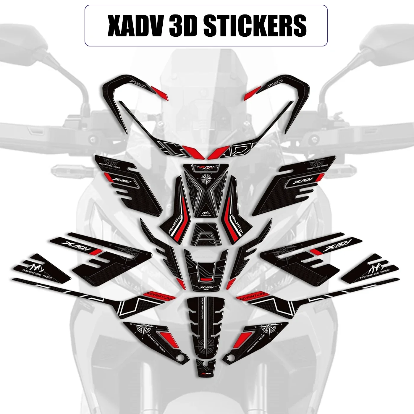 

Fit Honda X-ADV XADV X ADV 750 2021 2022 2023 2024 Protective Tank Pad Wheel 3D Stickers Decals Body Fender Shell Fairing