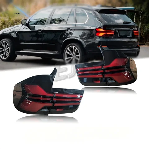 BMW X5 E70 2007-2013 개조용 LED 테일램프 어셈블리, 주행등, 브레이크등, 흐르는 방향지시등
