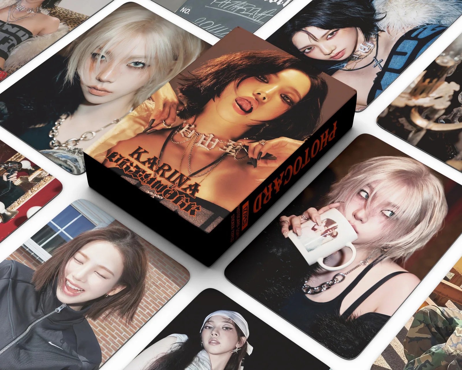 

127 K-pop Girl Group Albums Dirty Work KARINA Mini Card Sticker Fan Collection Card LOMO Card Celebrity Photo Card Gift
