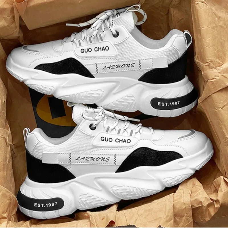 

Men Platform Sneaker Mesh Breathable Casual Shoes Luxury Tennis Running Shoes for Men Outdoor Basketball Shoes Кроссовки Мужские