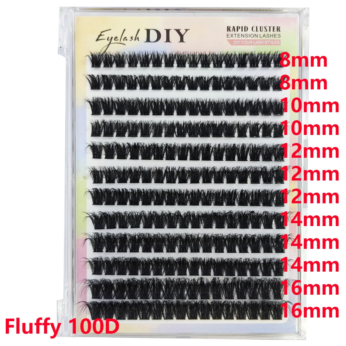 HBZGTLAD 60D/80D/100D/140D/160D Wimpernbüschel mit unteren und spitzen Wimpern DIY Fairy Manga Spitze Dicke Künstliche Nerzwimpern – Detail 25