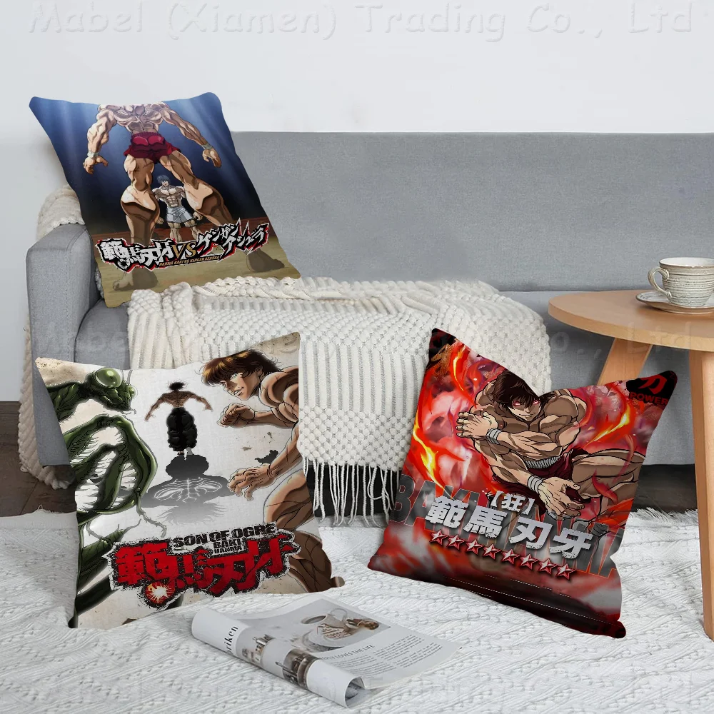 Baki Hanma Anime Pillow Anime Pillow Sofa Bed Head Pillow Cover Cushion Cover 45x45 Cm Fashion