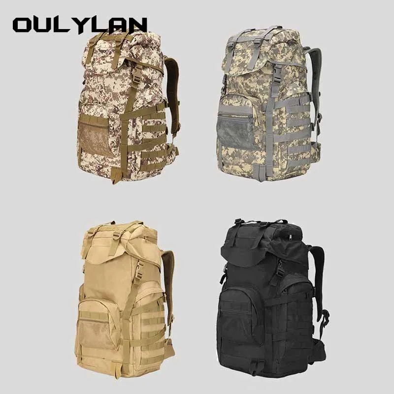 Hiking Bag 50L Sports Bag Outdoor Tactical Upgrade Backpack Large Capacity Camouflage Climbing Waterproof Mountaineering