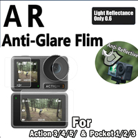 Anti Reflective Coating For DJI Osmo Action 3 4 5 Pro Pocket 1 2 3 AR Film Lens Front Rear Camera Accessories Screen Protector