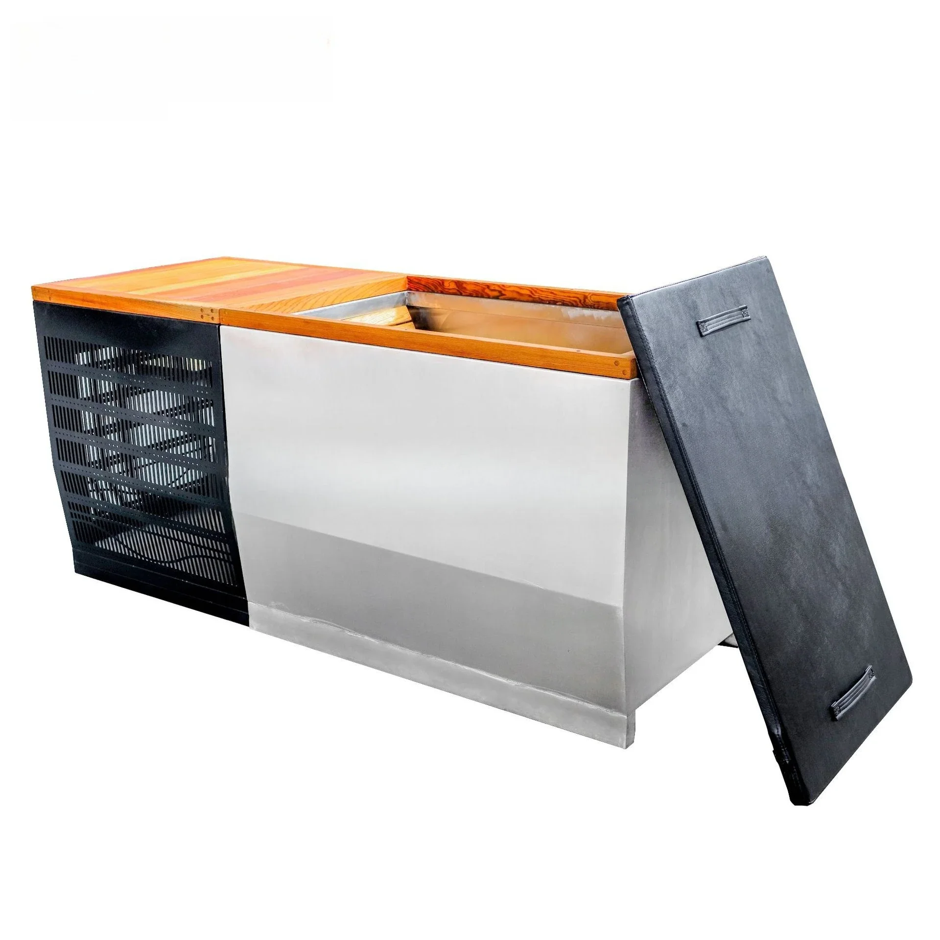 #Stainless Steel Ice Bath Tub, Detachable Cold Water Therapy Tub for Gym, 120L Capacity, Portable Ice Bath for Recovery