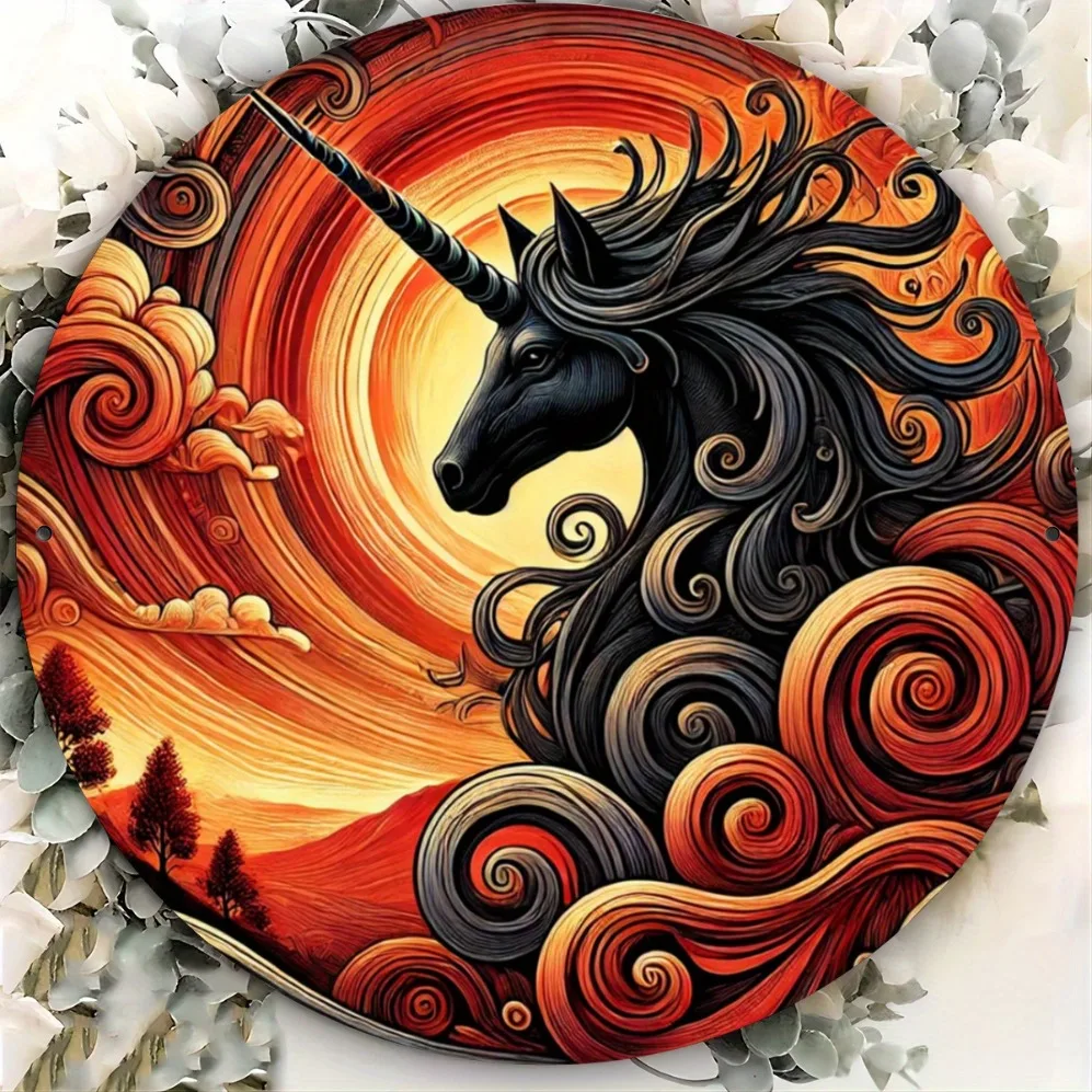 

Unicorn-Themed Metal Sign-Durable, Weather-Resistant Decor for Spaces -Perfect Gift for Unicorn Lovers & Home Decor Enthusiasts