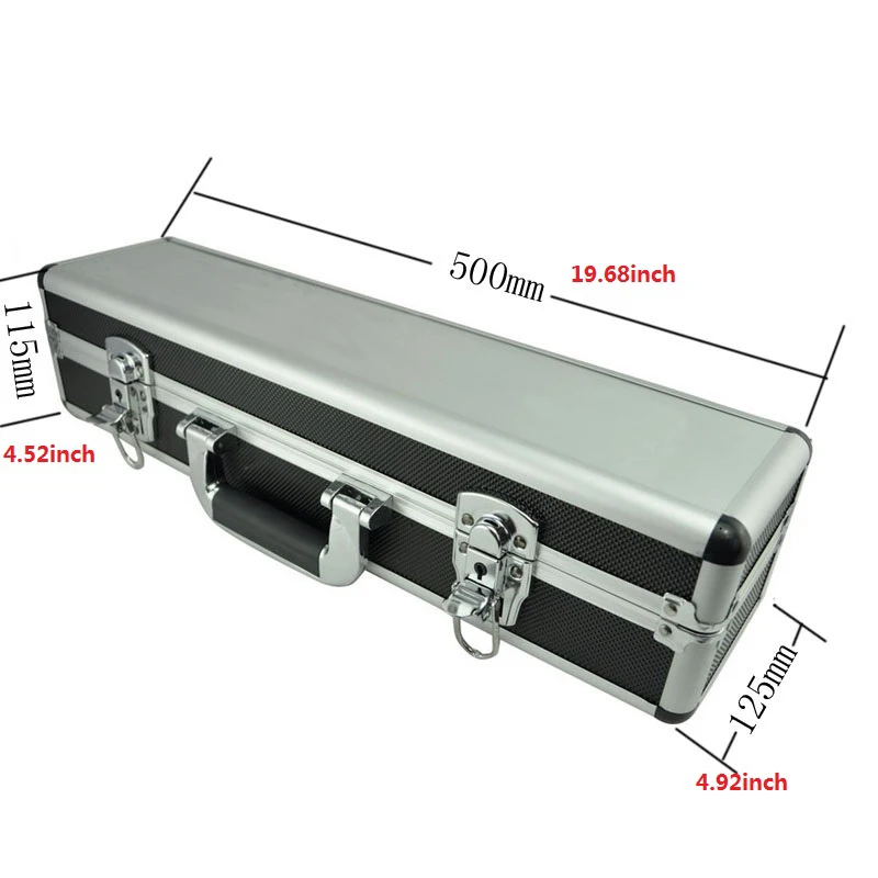 Visionking Aluminum 500x125x115mm Hard Carry Case for Rifle Scope Equipment Large Capacity Riflescope Suitcase Scope Boxes Cover