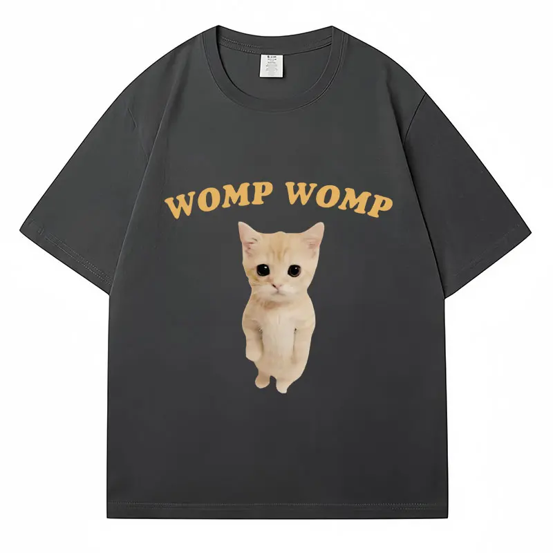 Womp Womp Funny El Gato Sad Crying Cat T Shirt Men Women Fashion Short Sleeve Oversized 100% Cotton Casual T-Shirts Streetwear