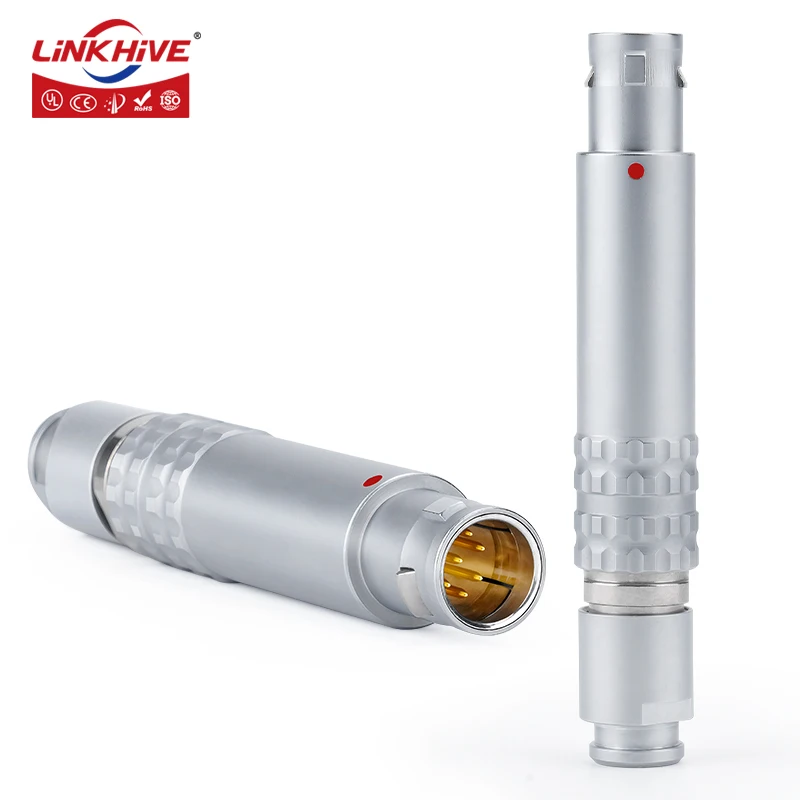 

Extended Push-pull Connector Compatible with LEMO FDG Circular Male Plug 1B 2B 2 3 4 5 6 7 8 10 12 14 16 18 19 26 32 Pin