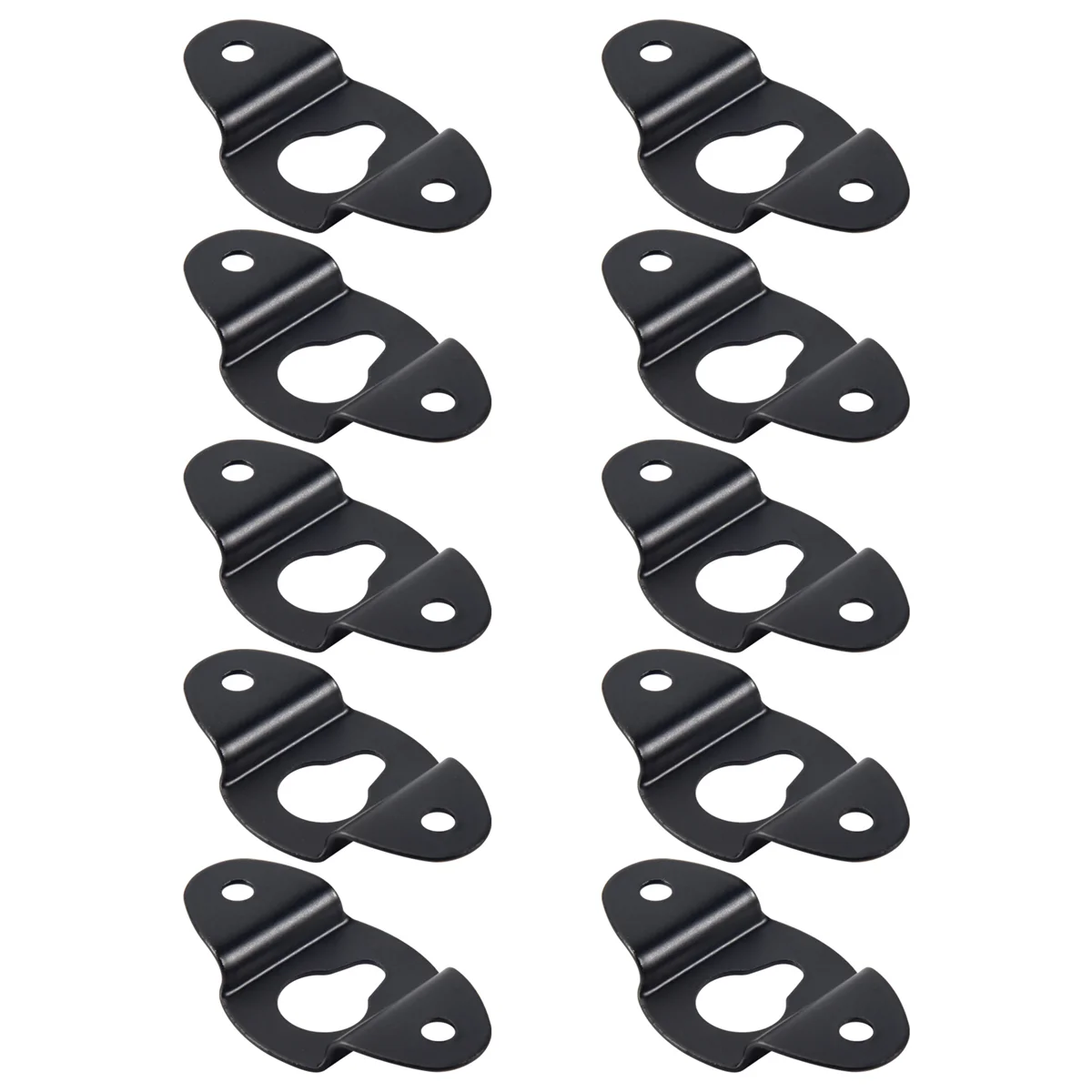 10PCS Audio Speaker Wall Mounted Iron Hanger Plate Black 4.8cm Long