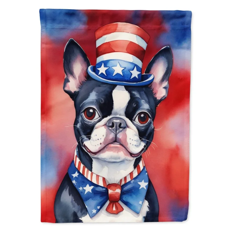 

Boston Terrier Patriotic American Garden Flag Mailbox Flag Drative Yard Flag Banner Outside Patio Artwork Yard Flower Beds Gard