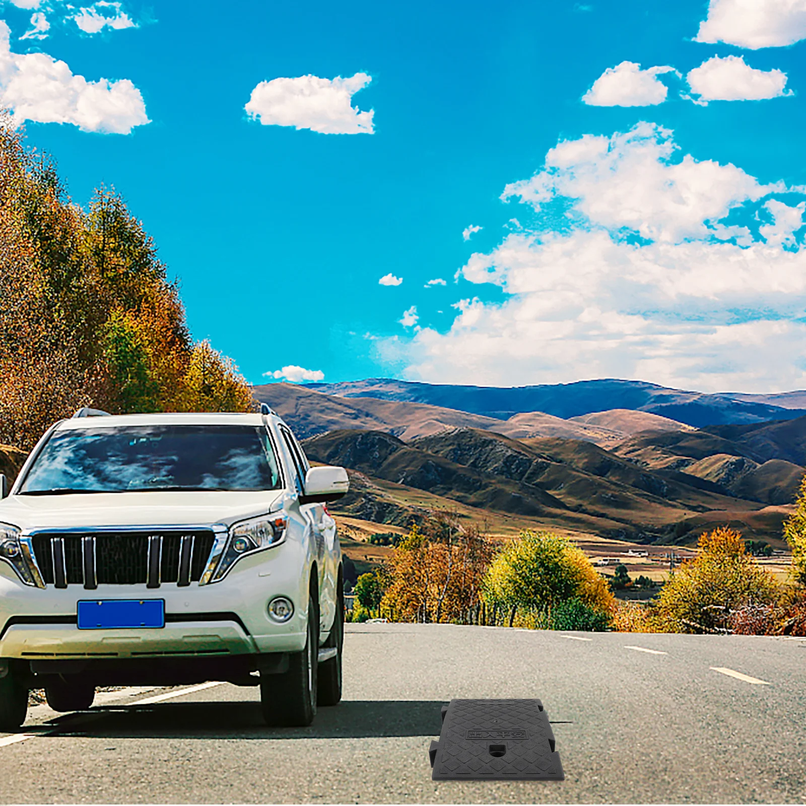 

Slope Ramp Pad Heavy Duty Plastic Threshold Ramp For Driveway Car Curb Vehicle Loading Motorcycle Portable Outdoor Use