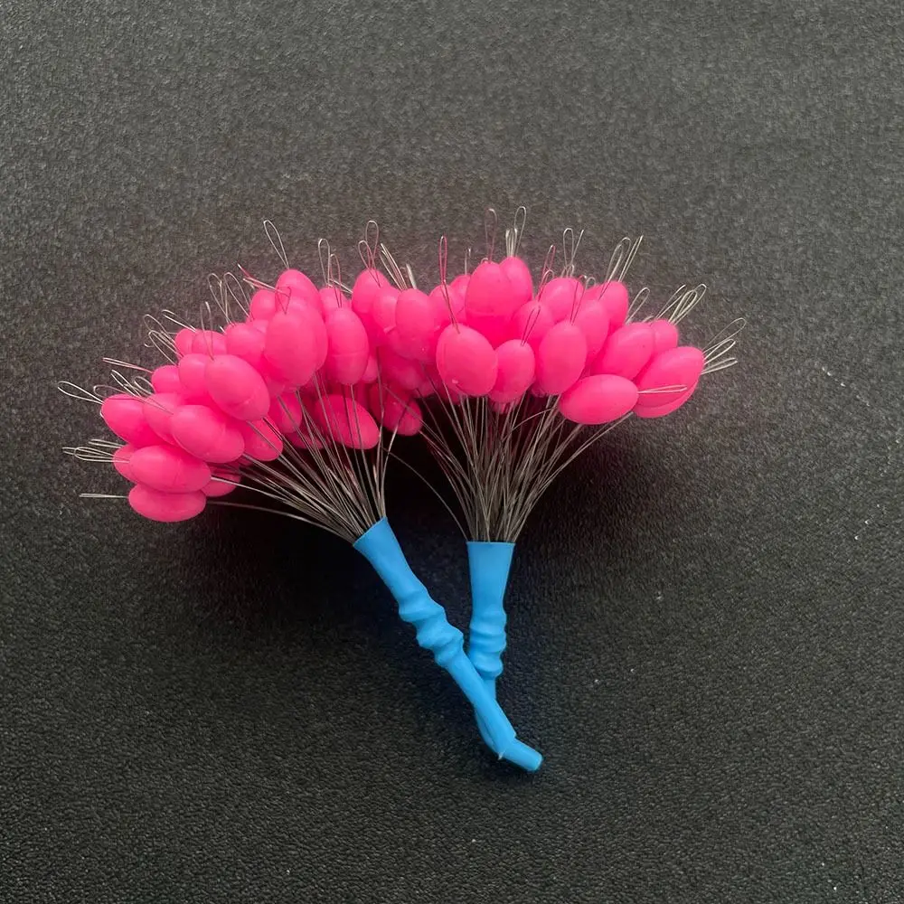 50pcs/lot Float Transparent Rubber Stopper S L Fishing Bobber Stopper Float Cylindrical Space Bean Fish Line Accessories