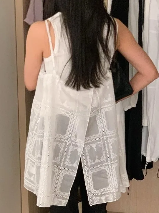 Vestido Sem Alças Chic de Verão para Mulheres, Moda Versátil com Design de Bordado em Camadas, Saia Sensacional para o Dia a ...
