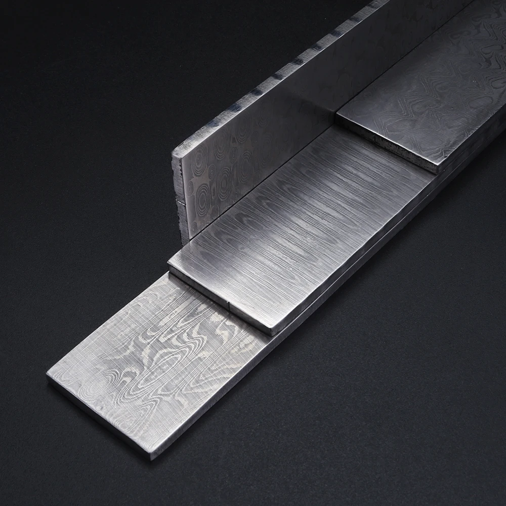 【160*30*3】Forged Damascus steel raw material, knife blade, embryo pattern steel bar DIY, quenched