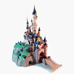 75CM Disneyland 3D Paper Model Sleeping Beauty Castle DIY Handmade Building Paper Model Ornaments