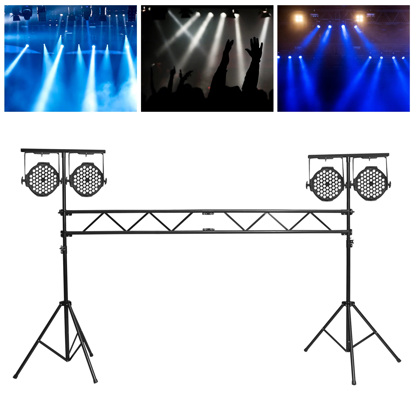 Portable DJ Lighting Truss/Stand w T-Bar Trussing Stage System W/Updated Connection System All Metal Parts