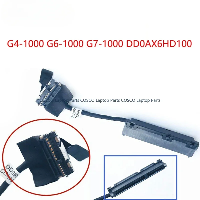 Um cabo de disco rígido sata para laptop, conector hdd para hp G4-1000 G6-1000 G7-1000 g42 g56 g72 cq42 cq43 cq56 cq62 dd0ax6hd100
