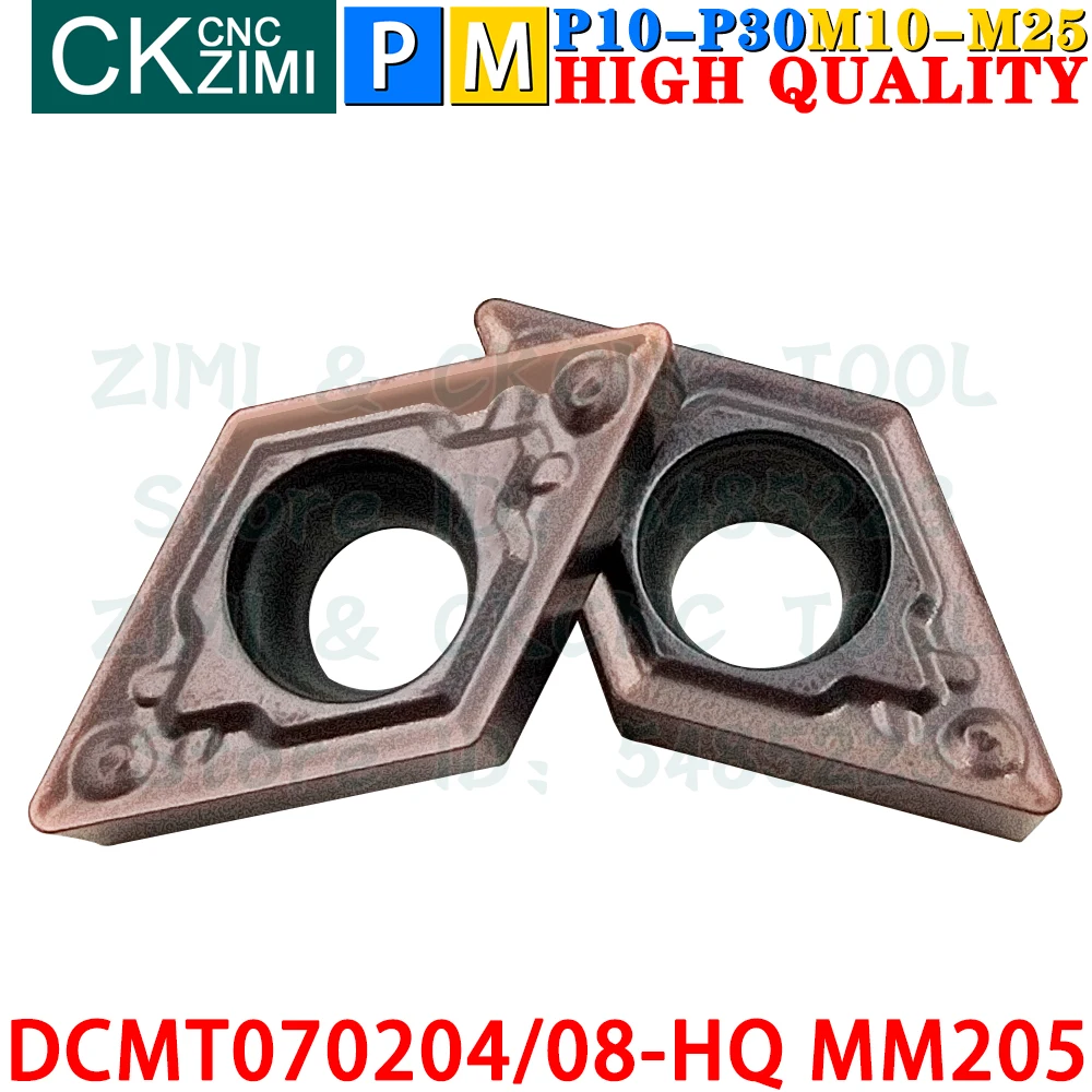 DCMT070204-HQ MM205 DCMT 070204 HQ MM205 Insertos de carburo Insertos de torneado internos externos Herramientas Herramientas de corte de torno de metal DCMT0702 DCMT 0702 HQ DCMT070204 HQ Herramientas de carpintería