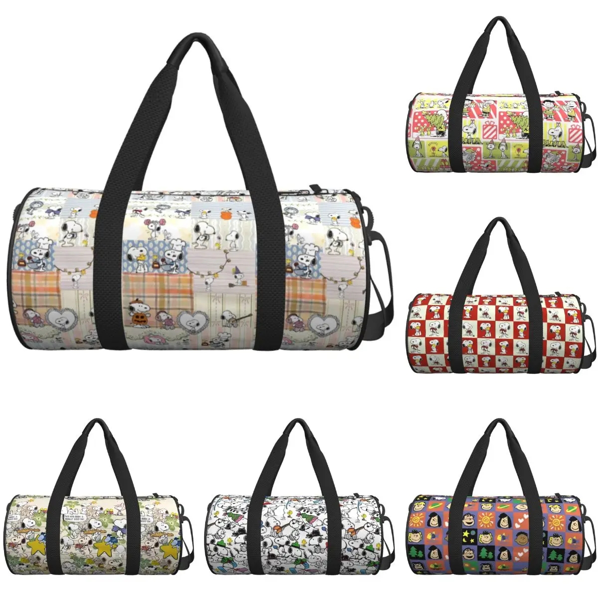 Cute Snoopy Cartoon Travel Bag Swimming Gym Bag Couple Animal Design Large Graphic Sports Fitness BagsOutdoor Handbags