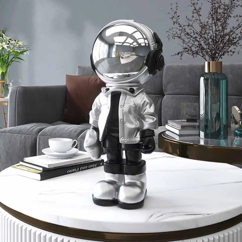 Imagem -06 - Criativo Resina dos Desenhos Animados Astronauta Estátuas Decoração Estatueta Desktop Decor Escultura Nordic Enfeites de Natal Interior