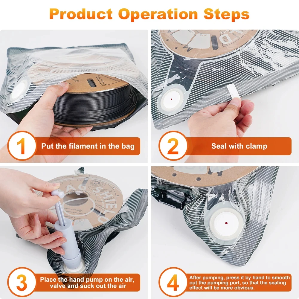 2.0 Upgraded Filament Storage Bag PLA ABS PETG Vacuum Bag Dryer Filament Safekeep Humidity Resistant Strong seal 3D Printer Part