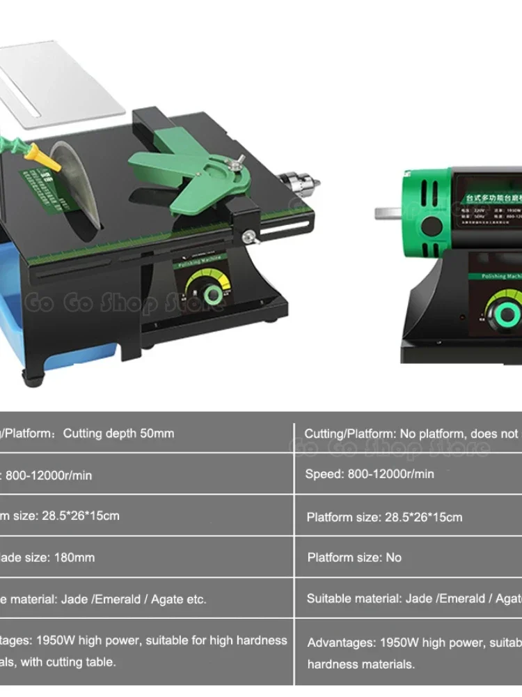 Saw Rock Lapidary Polisher Bench Buffer Machine DIY Lathe Tools 1000-11019r/min with Flexible Shaft for Jewelry