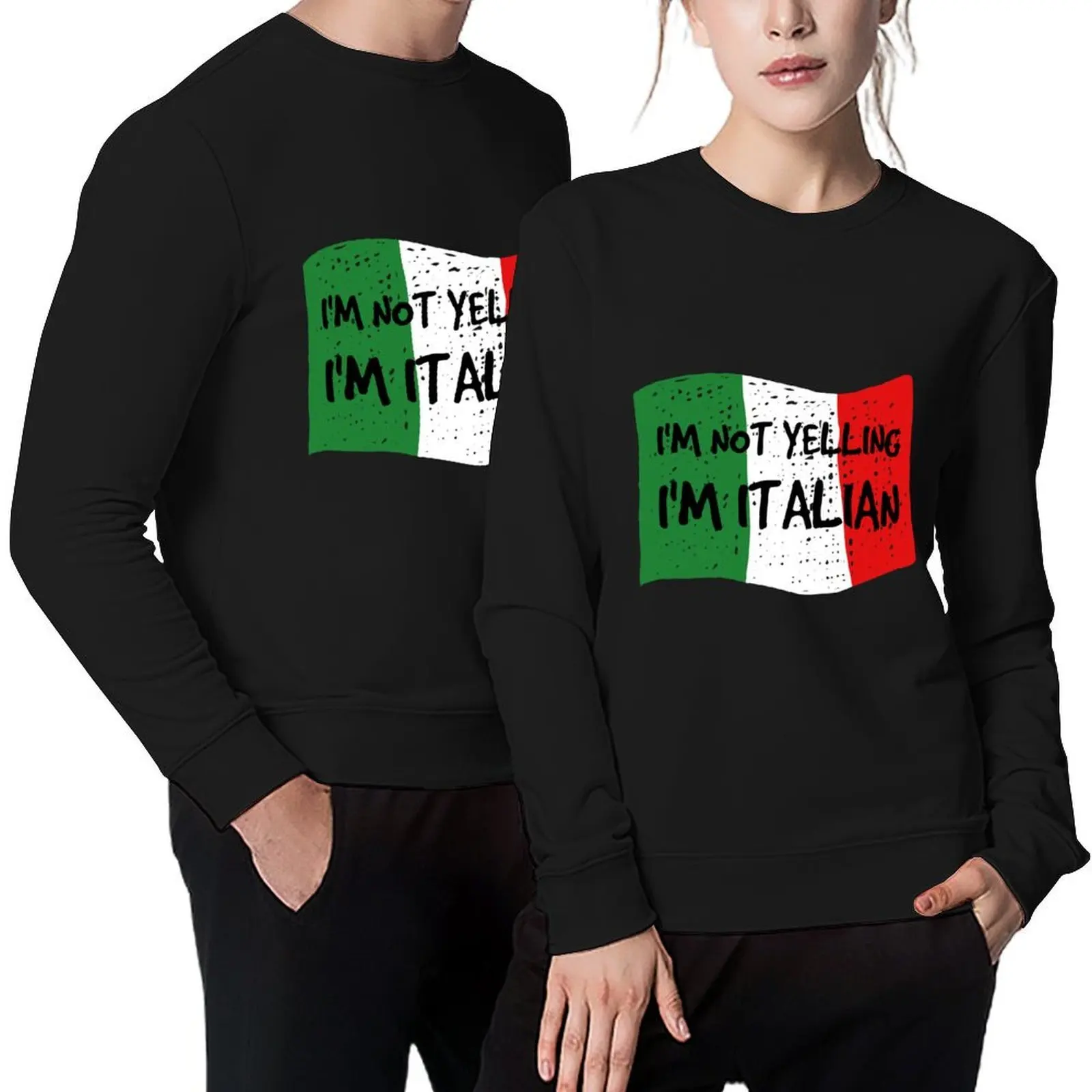 

I'm Not Yelling I'm Italian Cool Funny Gift Design Pullover tracksuit men's sweat-shirt blouse aesthetic clothing pullover