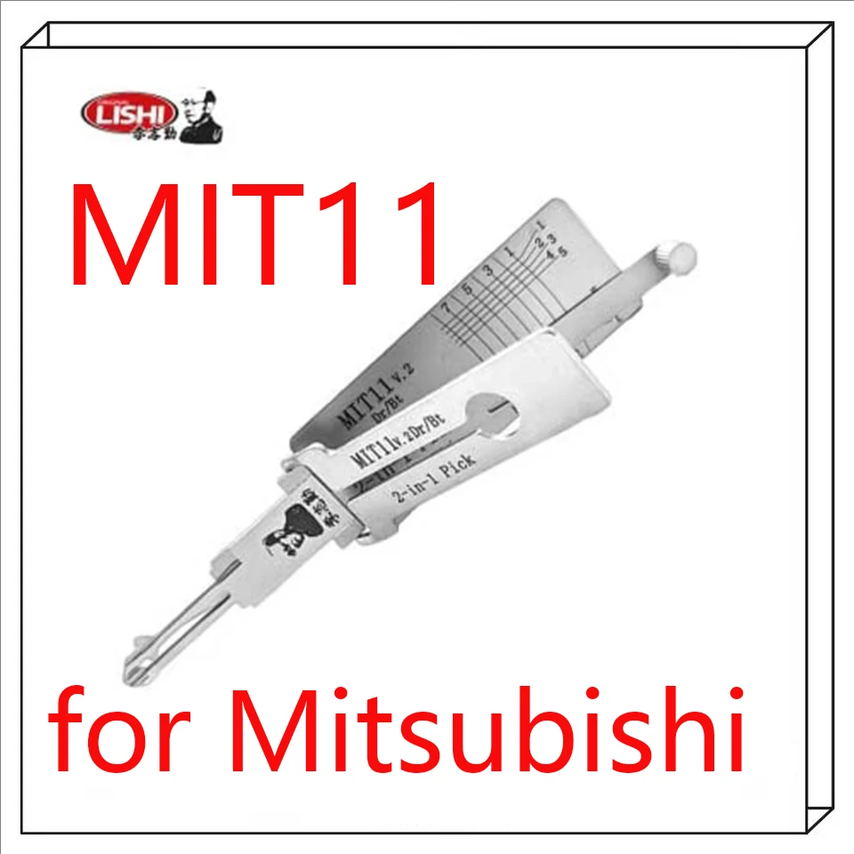 

2026 Lishi 2-в-1 Отмычка-декодер для Mitsubishi MIT3 (MIT14/MIT17) — Инструмент для вскрытия дверных/багажных замков