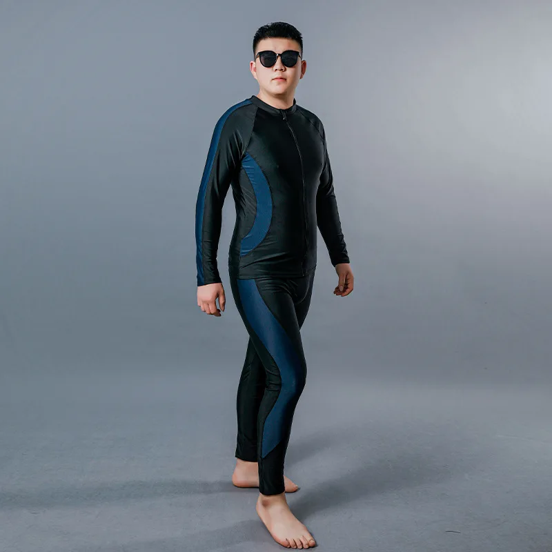 

Big Size Men Swimwear Set Long Sleeve Man Swimsuit With Pants Two Piece Swimsuit Beach Outfits Rashguard Beachwear Sportswear